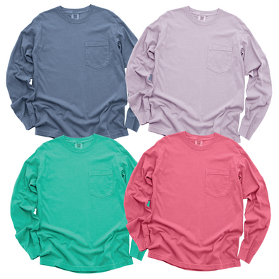 Blank - Comfort Colors Unisex Long Sleeve Pocket