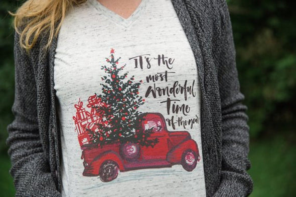 It's The Most Wonderful Time Of the Year Red Truck - Tee