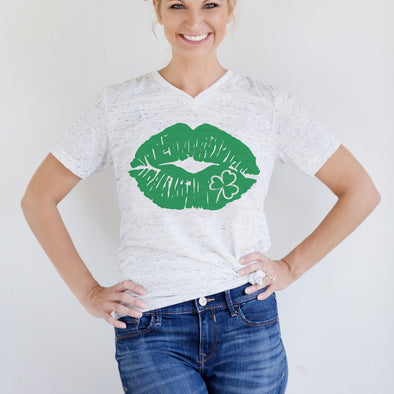 Green Kiss Lips - Tee