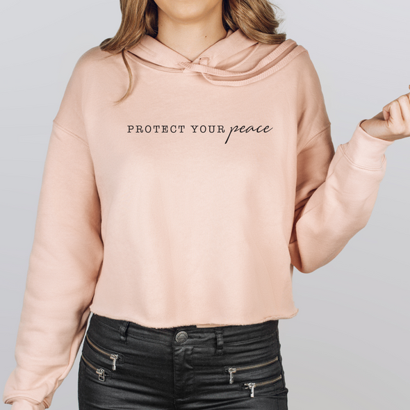 Protect Your Peace - Women's Crop Fleece Hoodie