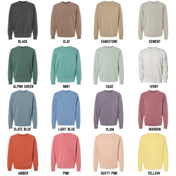 Stay at Home and Read My Book - Pigment-Dyed Crewneck Sweatshirt