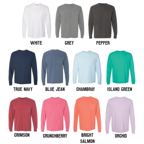 Blank - Comfort Colors Unisex Long Sleeve Pocket