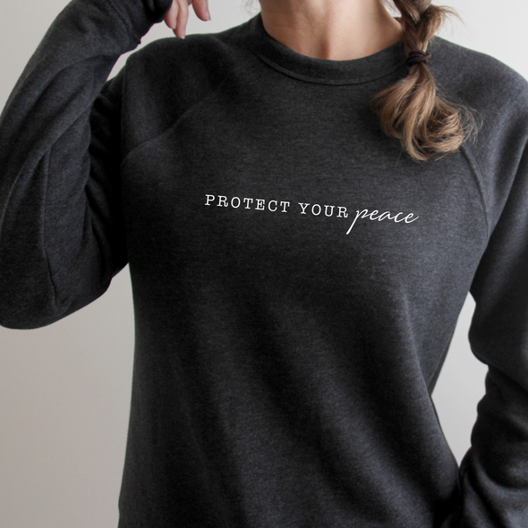 Protect Your Peace - Unisex Raglan Crewneck Sweatshirt