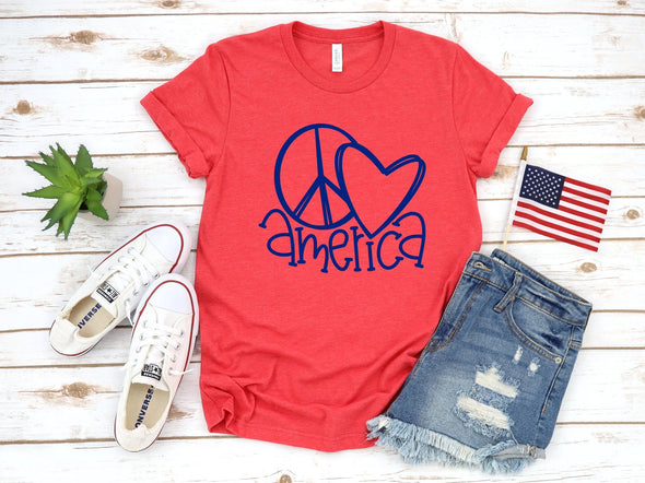 Peace Love America - Tee