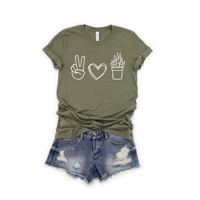 Peace Love Plants - Tee